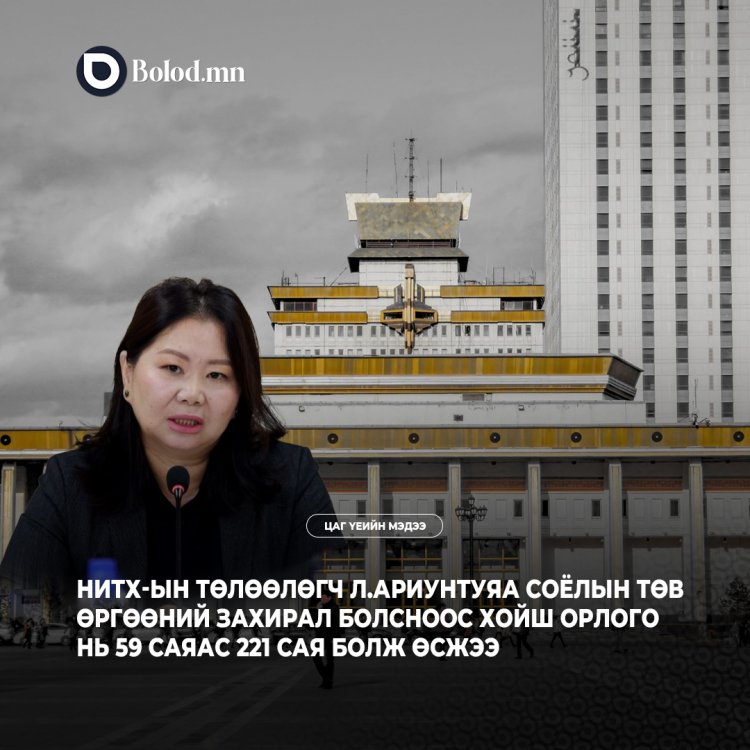 НИТХ-ын төлөөлөгч Л.Ариунтуяа Соёлын төв өргөөний захирал болсноос хойш орлого нь 59 саяас 221 сая болж өсжээ