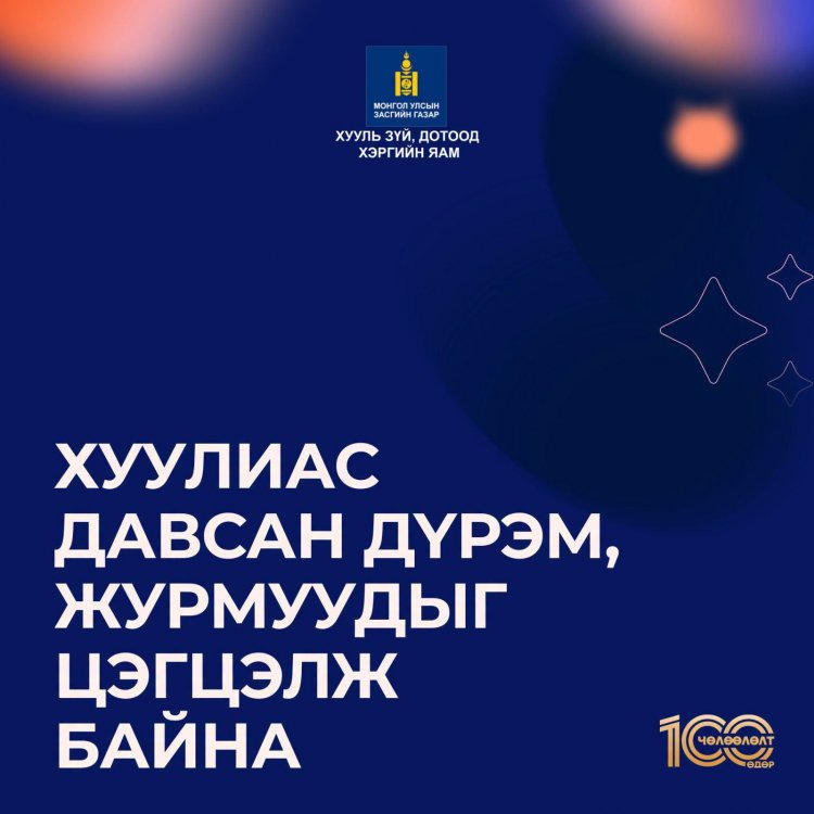 Монгол улсын засгийн газар 100 хоногт: Хуулиас давсан дүрэм, журмуудыг цэгцэлж байна