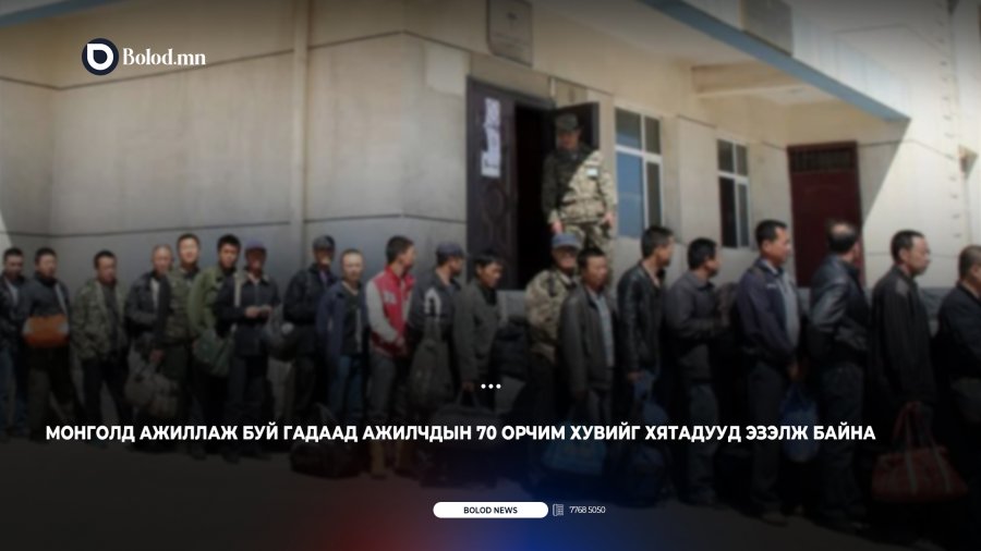 Монголд ажиллаж буй гадаад ажилчдын 70 орчим хувийг хятадууд эзэлж байна
